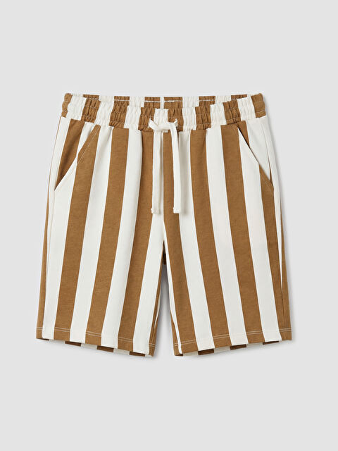 LCW Kids Beli Lastikli Çizgili Erkek Çocuk Şort