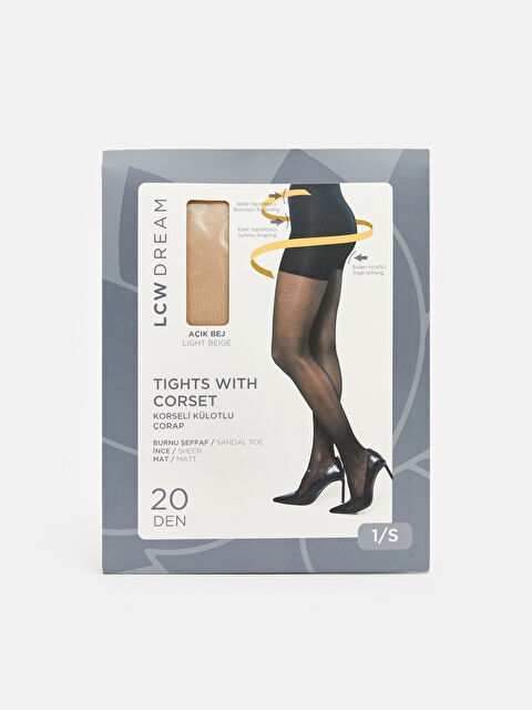 LCW DREAM 20 Denye Mat Kadın Korseli Külotlu Çorap - S69742Z8-HZY