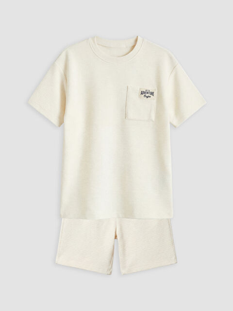 LCW baby Baskılı Erkek Çocuk Tişört ve Şort - S69761Z1-QVK