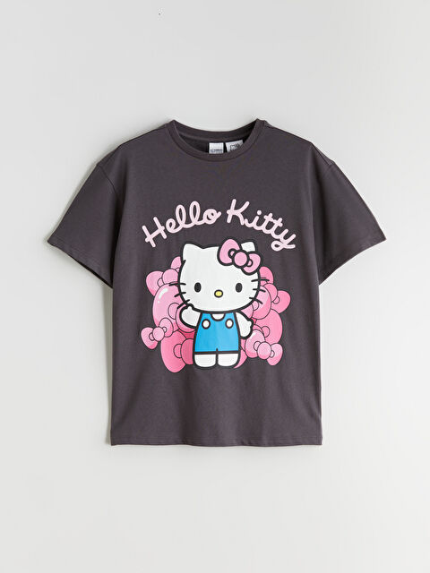 LCW Kids Bisiklet Yaka Hello Kitty Baskılı Kız Çocuk Tişört - S69783Z4-HJU