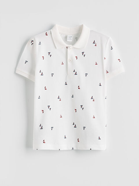 LCW Kids Polo Yaka Desenli Erkek Çocuk Tişört - S69800Z1-LQA