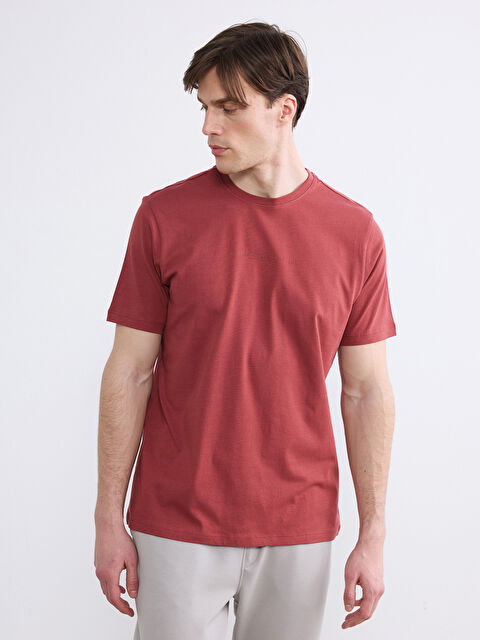 LCWAIKIKI Classic تيشيرت رجالي مطبوع محبوك بياقة دائرية - S69843Z8-2BE