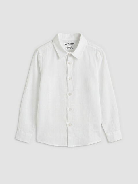 LCW Kids Uzun Kollu Poplin Erkek Çocuk Gömlek - S69861Z1-Q6K