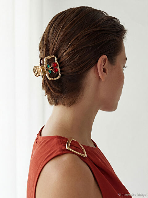 LCW ACCESSORIES Cherry Print Hair Clip Set of 2 - S69880Z8-M0T