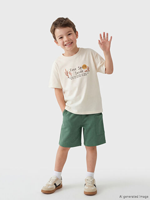 LCW Kids Erkek Çocuk Kargo Cepli Şort - S69881Z1-H8G