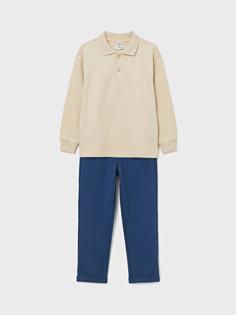 LCW Kids Polo Yaka Erkek Çocuk Sweatshirt ve Pantolon	 - S69886Z1-QW6