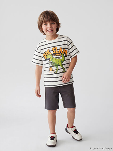 LCW Kids Baskılı Erkek Çocuk Tişört ve Şort