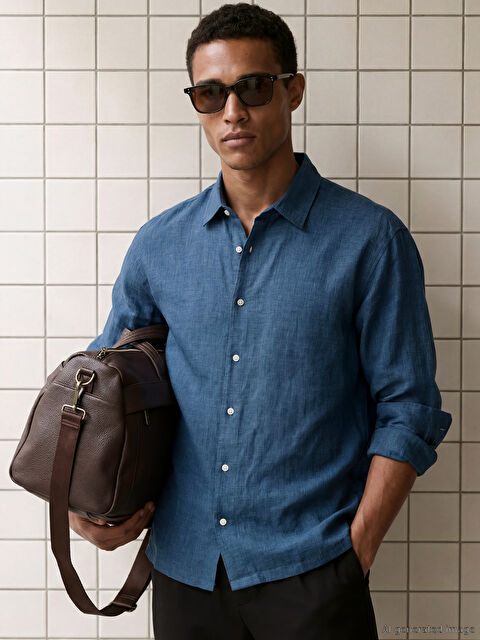 LCW Vision Rahat Kalıp Erkek Gömlek - S69911Z8-VLD