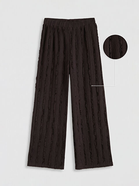 LCW Kids Kız Çocuk Geniş Paça Dokulu Pantolon - S69927Z4-HDR