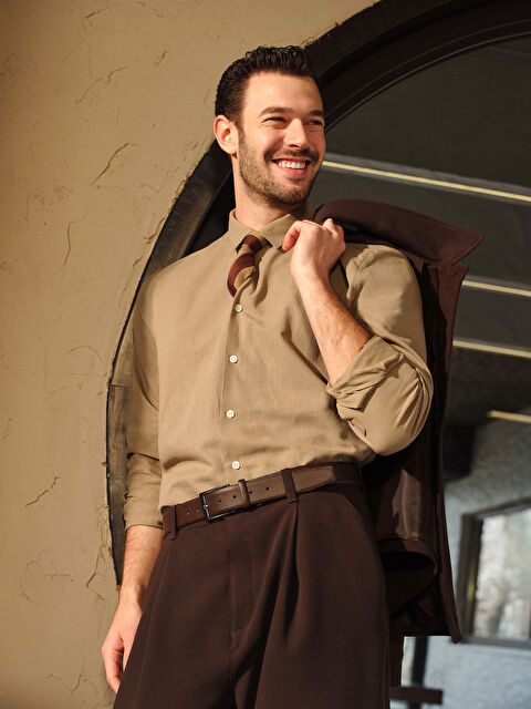 LCW Vision Regular Fit Armürlü Erkek Gömlek - S69930Z8-GNL