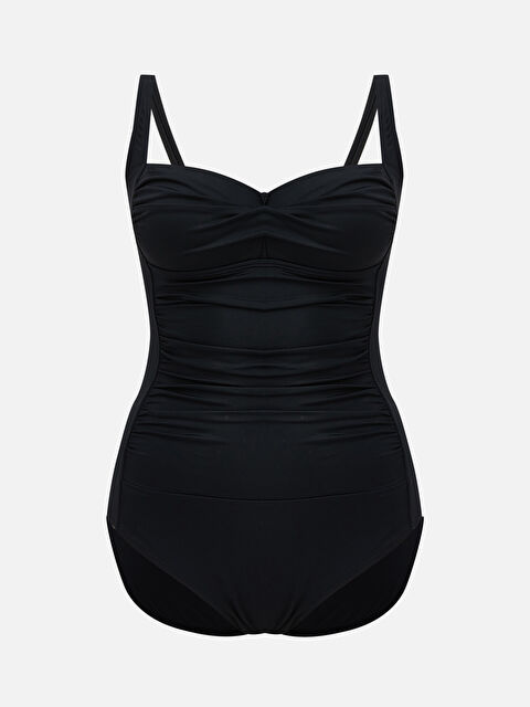 LCW DREAM Kalp Yaka Büzgülü Kadın Mayo