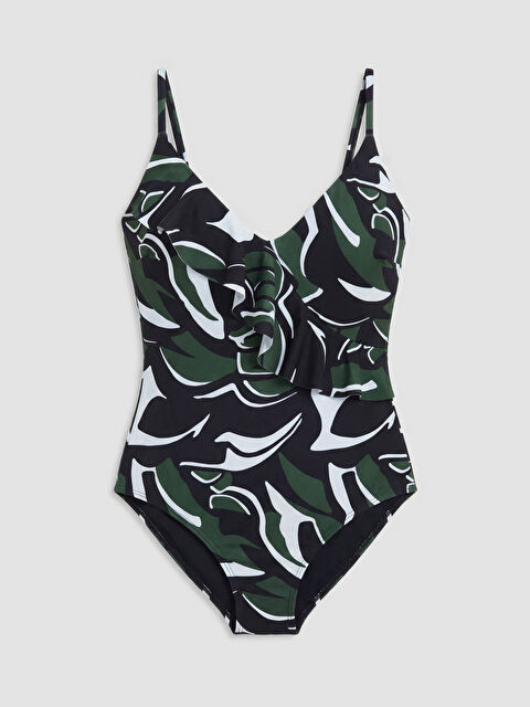 LCW DREAM Fırfır Detaylı Desenli Kadın Mayo