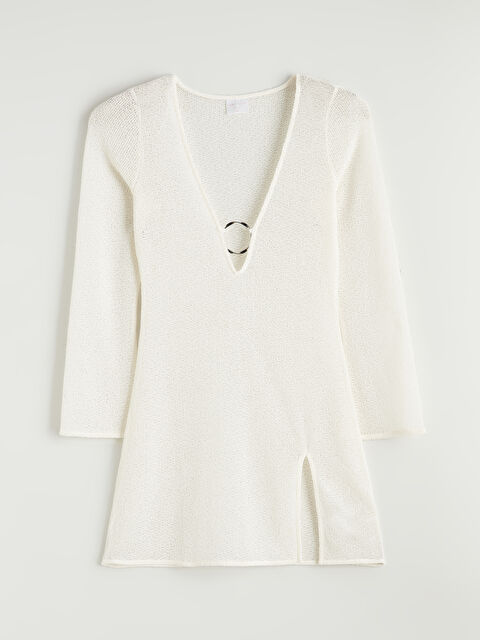 LCW DREAM V Yaka Halka Detaylı Kadın Plaj Elbisesi	