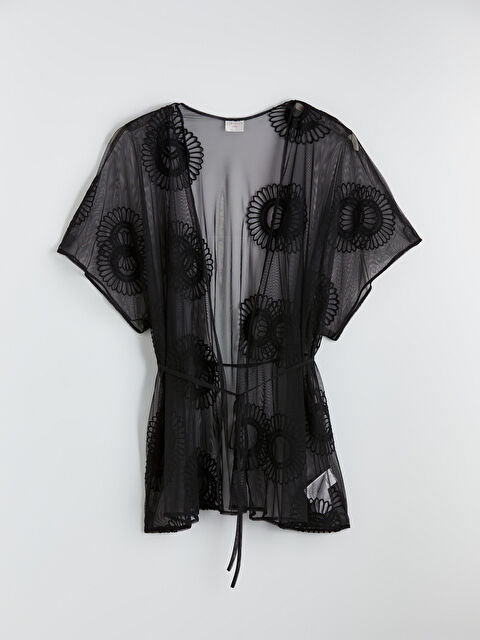 LCW DREAM Şal Yaka Dantel Nakışlı Kadın Plaj Elbisesi - S6AA01Z8-CVL