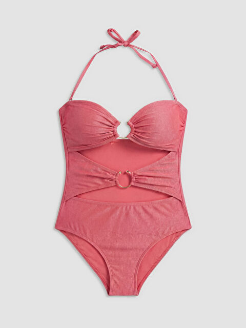 LCW DREAM Parlak Görünümlü Çıkarılabilir Pedli Kadın Mayo