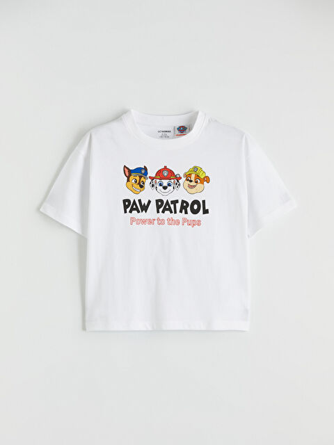 LCW Kids Bisiklet Yaka Paw Patrol Baskılı Erkek Çocuk Tişört - S6AA40Z1-Q6K