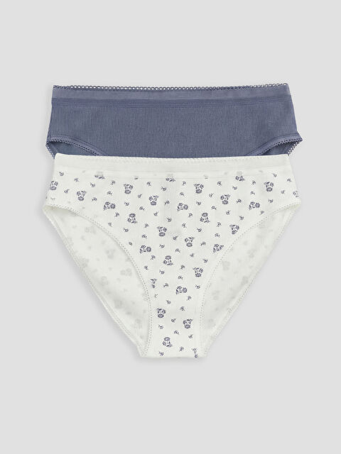 LCW DREAM Dantel Detaylı Çiçekli Bikini Külot 2'li - S6AB10Z8-LRA