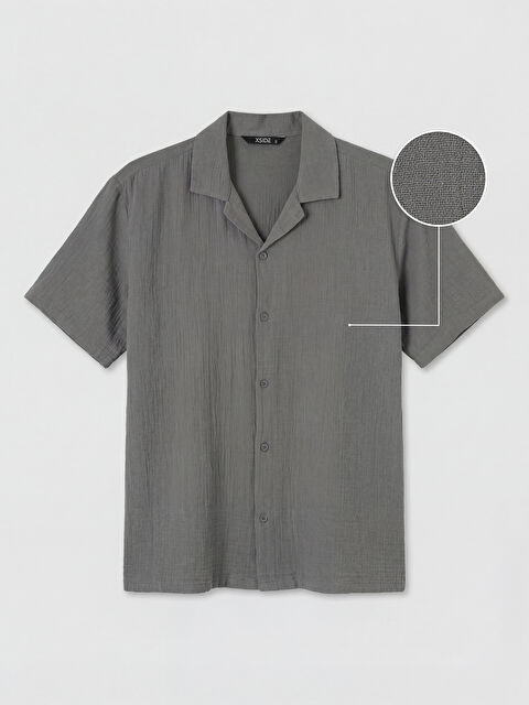 XSIDE Loose Fit Resort Yaka Müslin Erkek Gömlek
