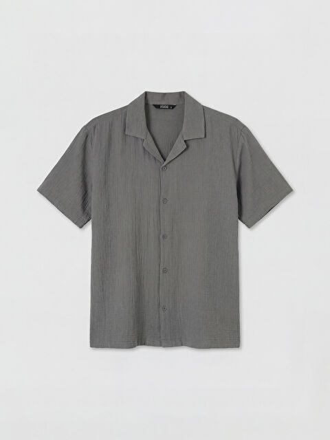 XSIDE Loose Fit Resort Yaka Müslin Erkek Gömlek