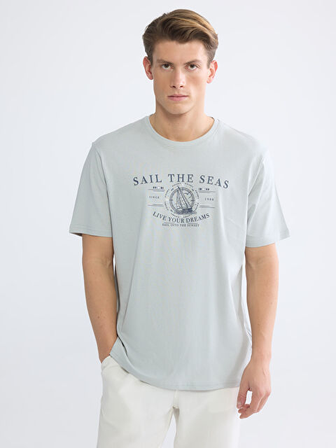 LCWAIKIKI Classic Crew Neck Printed Jersey Men's T-Shirt - S6AB59Z8-ZFW