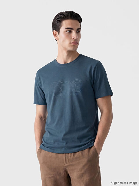 LCWAIKIKI Classic Tricou Bărbați din Jerseu cu Imprimeu și Guler Rotund