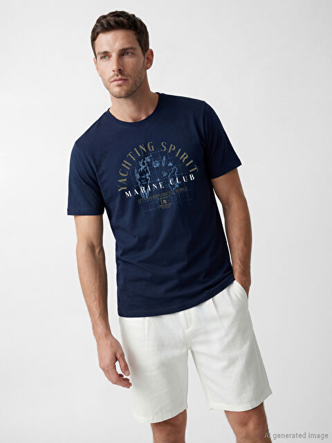 LCWAIKIKI Classic Crew Neck Printed Jersey Men's T-Shirt