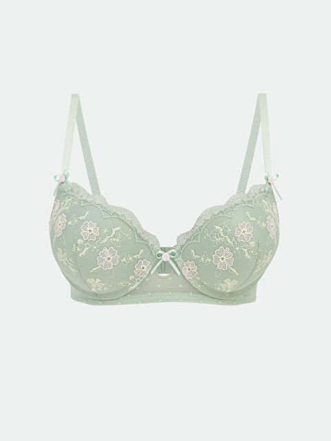 LCW DREAM Balenli Dolgulu Brode Fantezi Tişört Sütyen - S6AB79Z8-G5R