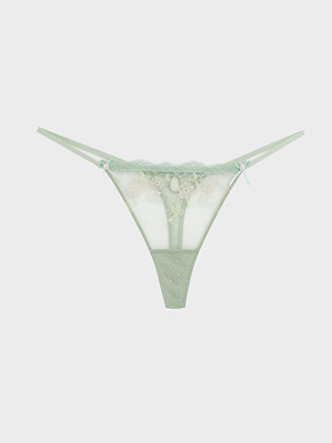 LCW DREAM Çiçekli Brode Fantezi Tanga Külot - S6AB84Z8-G5R