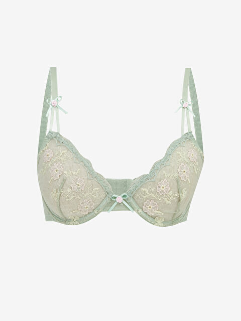 LCW DREAM Balenli Dolgusuz Çiçekli Fantezi Tişört Sütyen - S6AB86Z8-G5R