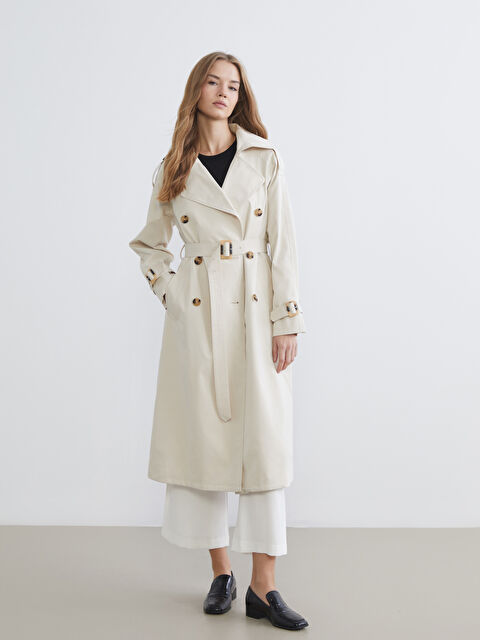 XSIDE Kruvaze Yaka Kadın Trençkot - S6AC00Z8-RFC