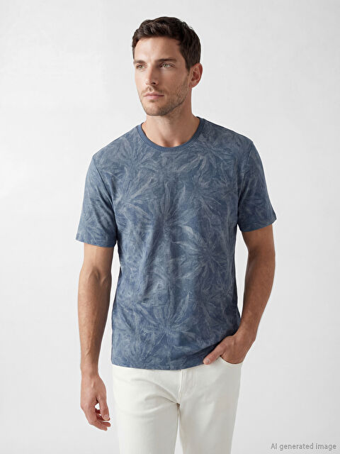 LCWAIKIKI Classic Man INDIGO T-Shirt