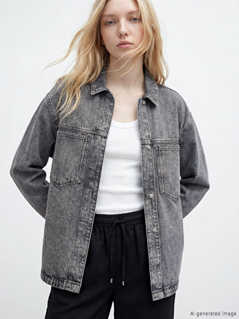 XSIDE Woman GREY Denim Shirt - S6AC62Z8-12B