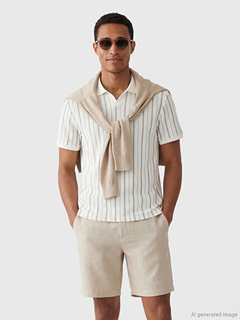 LCW Vision Polo Yaka Çizgili Erkek Tişört		
 - S6AC67Z8-HZZ