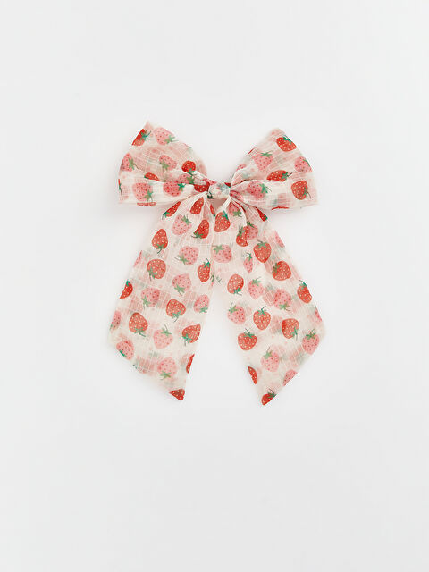 LCW ACCESSORIES Çilek Baskılı Kız Çocuk Fiyonk Toka - S6AE21Z4-M0T