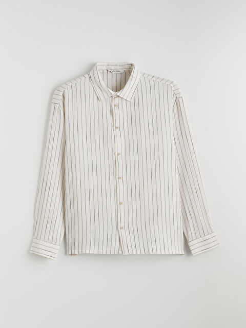 LCW Vision Regular Fit Çizgili Müslin Erkek Gömlek - S6AE35Z8-SZ5