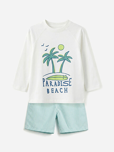 LCW Kids Baskılı Erkek Çocuk Mayo Takımı - S6AF06Z1-Q6K