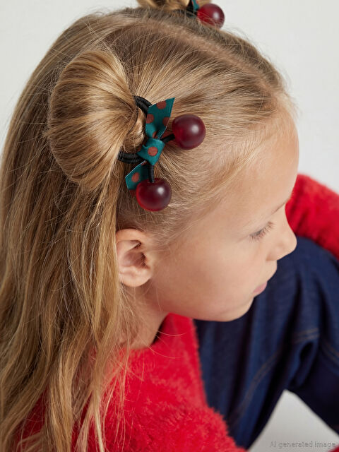 LCW ACCESSORIES Kiraz Figürlü Kız Çocuk Toka Seti 2'li - S6AF16Z4-M0T