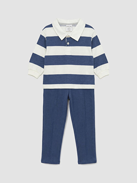 LCW baby Erkek Bebek Polo Yaka Tişört ve Pantolon - S6AF85Z1-LFC