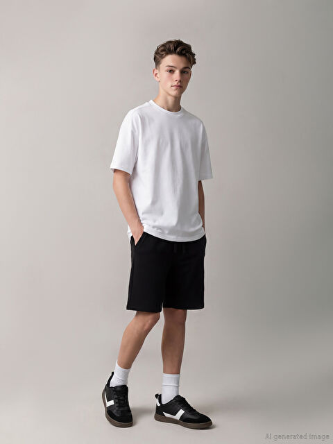 LCW Kids Beli Lastikli Erkek Çocuk Pike Şort