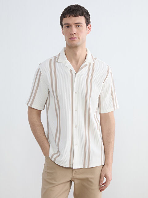 LCW Vision Regular Fit Çizgili Erkek Gömlek - S6AG47Z8-SZ5