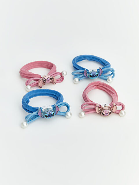 LCW ACCESSORIES Lilo ve Stitch Baskılı Lastik Toka Seti 4'lü - S6AG60Z4-M0T