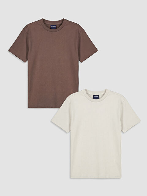 LCW Kids Bisiklet Yaka Erkek Çocuk Tişört 2'li