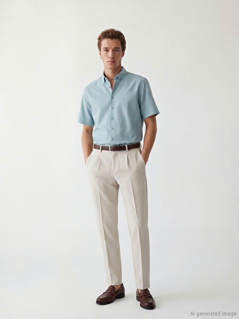 SOUTHBLUE Regular Fit Krinkle Erkek Gömlek - S6AG73Z8-929