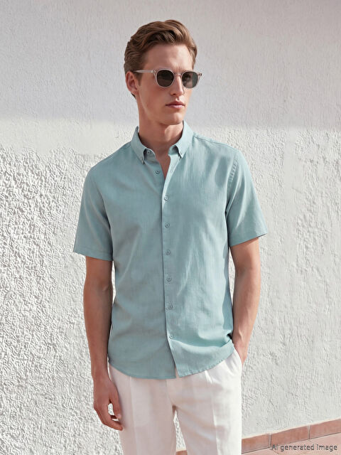 SOUTHBLUE Regular Fit Krinkle Erkek Gömlek