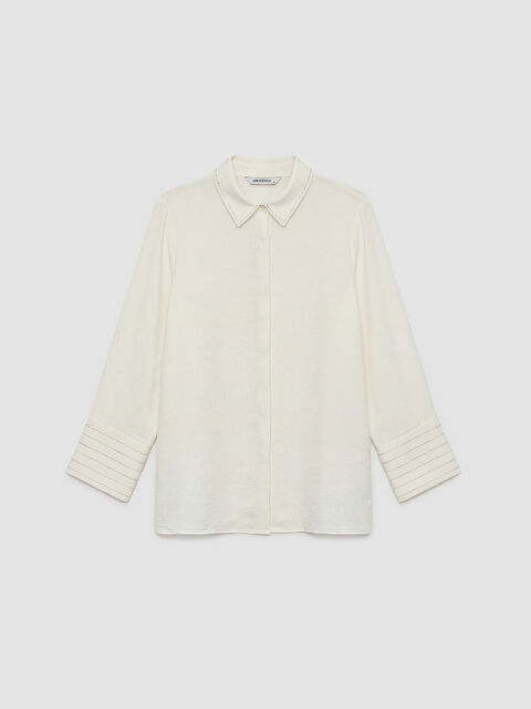 LCW EVERYDAY تونيك قميص أبيض امرأة