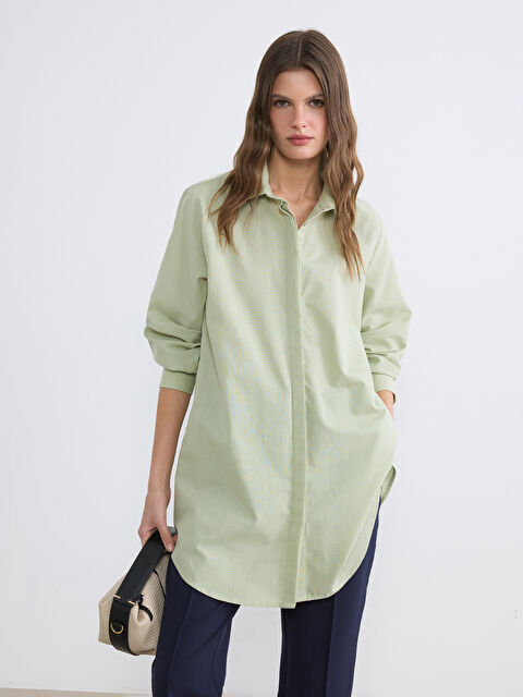 LCWAIKIKI Classic Cotton Women's Shirt Tunic - S6AH28Z8-FHV