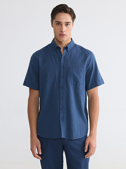 LCWAIKIKI Classic Regular Fit Armürlü Erkek Gömlek