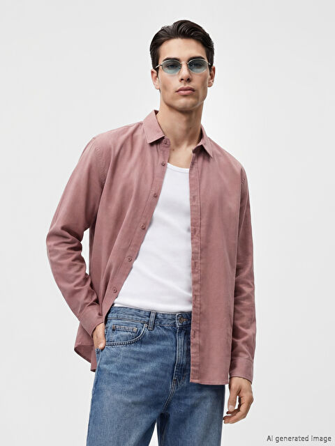 XSIDE Regular Fit Men's Linen-Look Shirt