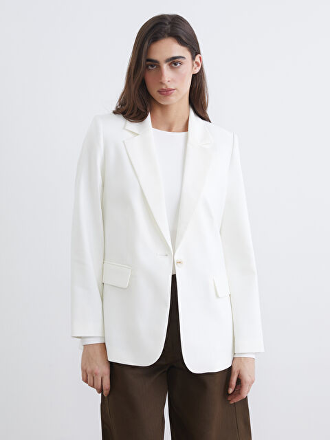 LCW Vision Keten Karışımlı Kadın Blazer Ceket - S6AI37Z8-Q6K