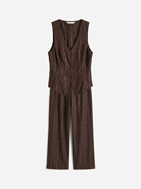 LCW DREAM V Yaka Dokulu Kadın Pijama Takım - S6AJ48Z8-JR3